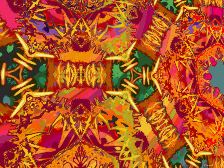Digital Arts titled "Abstract Spring 3" by Ken Grzesik, Original Artwork, Digital Painting