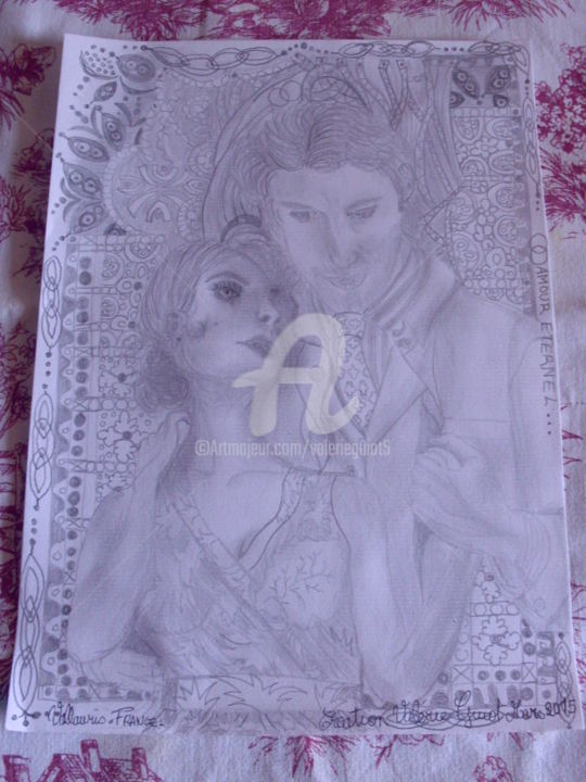 Amour eternel 图画, 11.4x8.3 in
