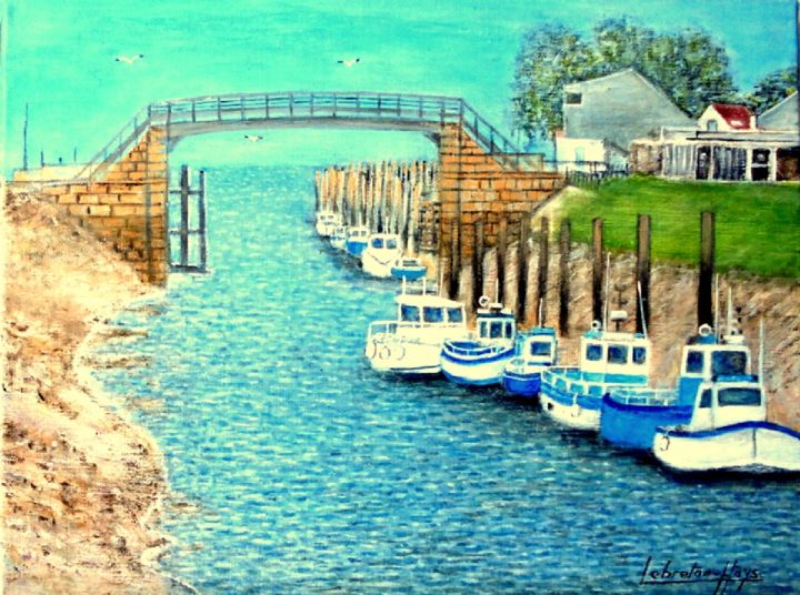 Peinture intitulée "N°2 le port du Coll…" par Lebreton-Hays, Œuvre d'art originale, Acrylique