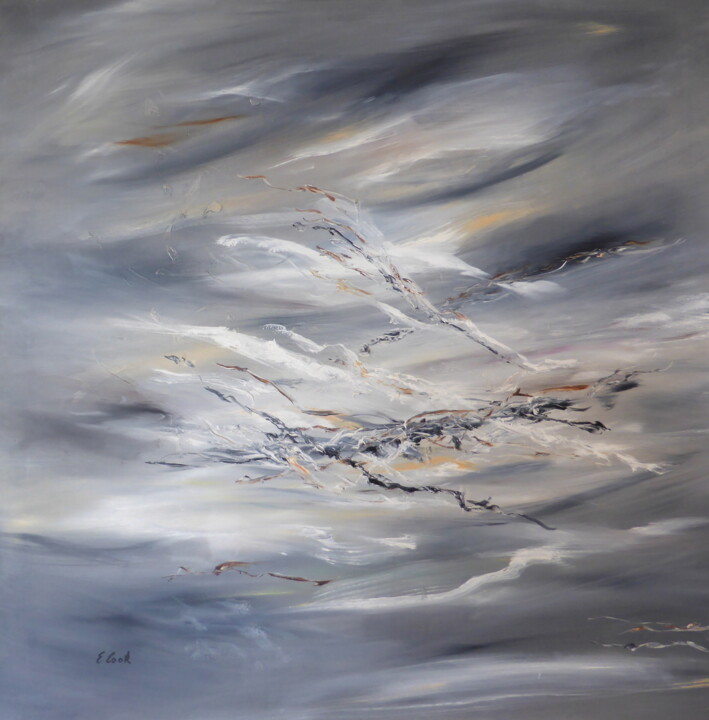 Painting titled "Lambeaux de lumières" by Elisa Cook Benbassat Bassat, Original Artwork, Oil