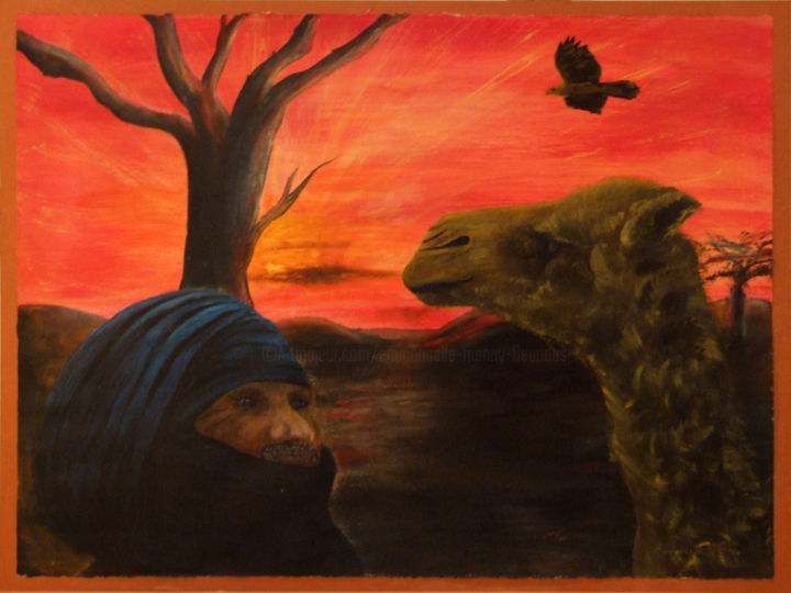 Peinture intitulée "Friends" par Emmanuelle Menny Fleuridas, Œuvre d'art originale, Pastel Monté sur Carton