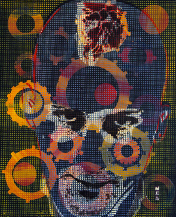 TAXI DRIVER 绘画, 31.5x23.6 in