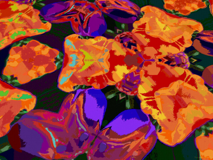 Digital Arts titled "Abstract Spring 7" by Ken Grzesik, Original Artwork, Digital Painting