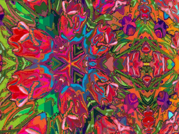 Digital Arts titled "Abstract Spring 8" by Ken Grzesik, Original Artwork, Digital Painting