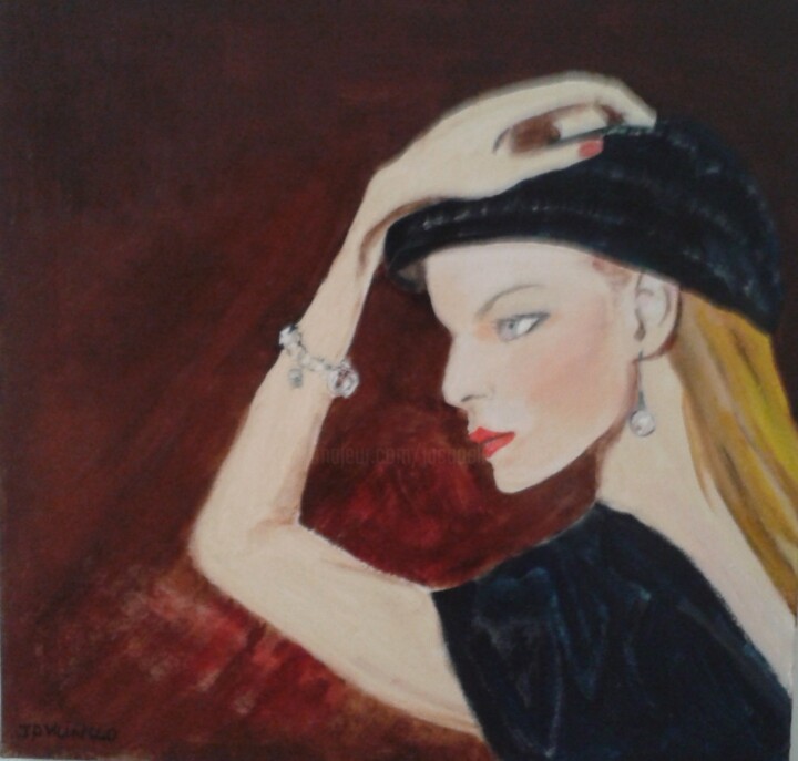 Ma petite robe noire 绘画, 19.7x19.7 in
