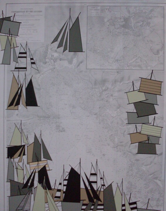 Painting titled "Concarneau" by Nyls  Eliot, Original Artwork, Acrylic