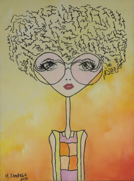 Painting titled "The Player" by Marcelo Camargo, Original Artwork