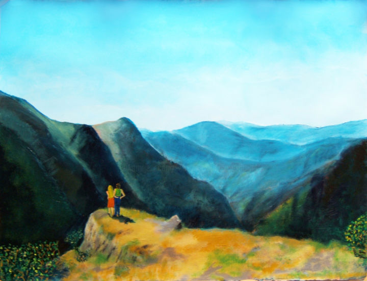 Peinture intitulée "Mercantour" par Emmanuelle Menny Fleuridas, Œuvre d'art originale, Acrylique