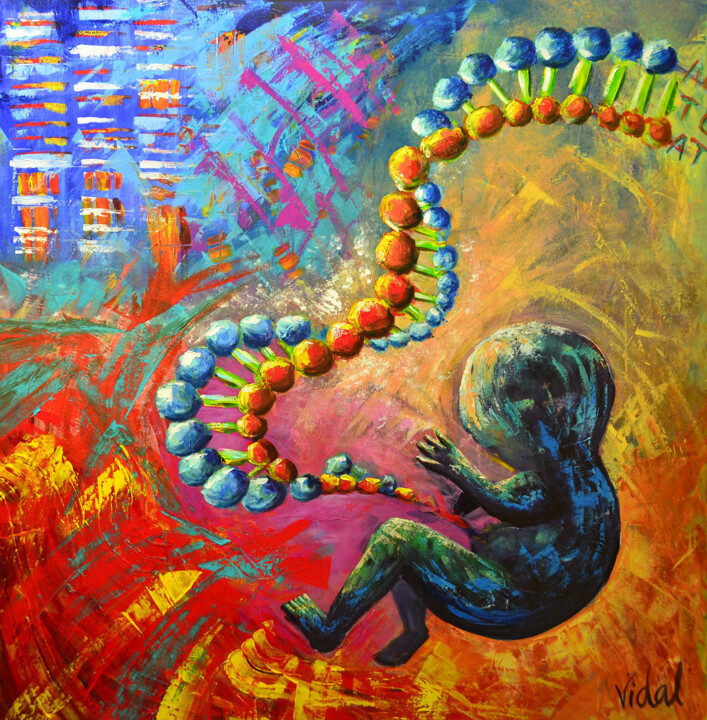Painting titled "Our Identity" by Christopher Vidal, Original Artwork, Acrylic