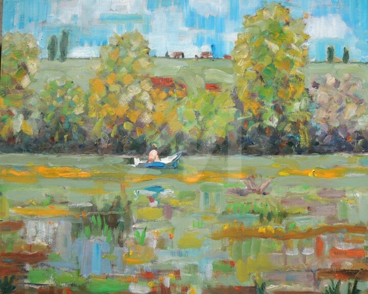 "bord-d-aron-rogne-w…" başlıklı Tablo Christian Barland tarafından, Orijinal sanat, Petrol