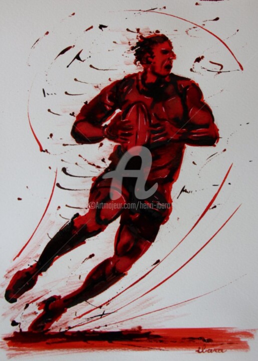Rugby N°25 图画, 16.5x11.8 in