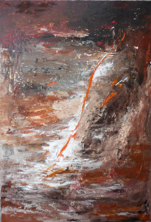 Peinture intitulée "Parcours initiatique" par Sandrine Chalot, Œuvre d'art originale, Acrylique