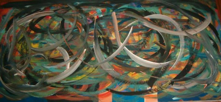 Painting titled "undone" by Meagan Peery, Original Artwork