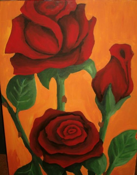 Painting titled "rose " by Meagan Peery, Original Artwork