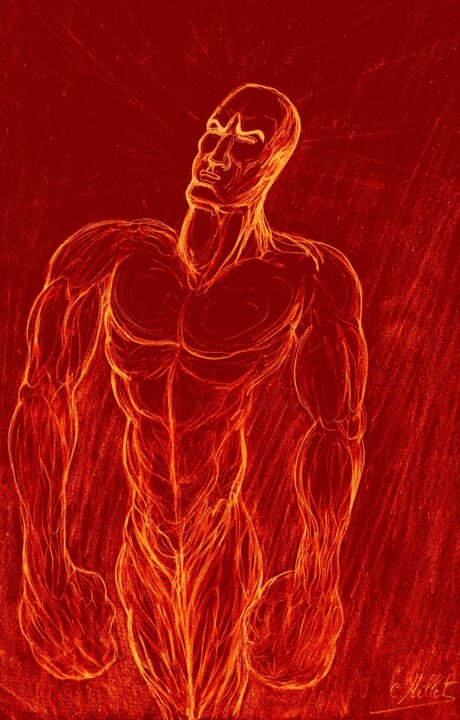 Dessin intitulée "Quand l'Homme se re…" par Cindy Millet, Œuvre d'art originale, Photographie numérique