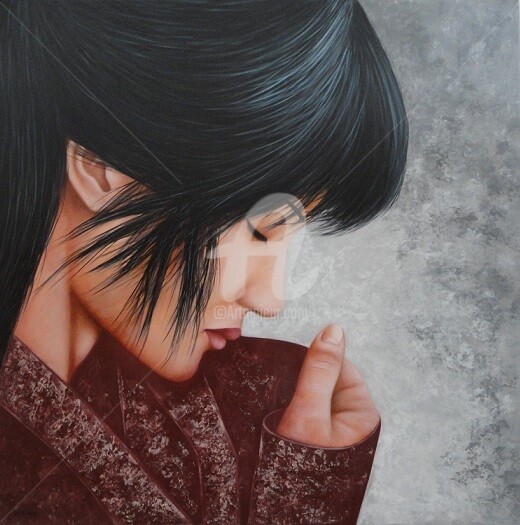 绘画 标题为“"Rêverie"” 由Shena Ajuelos, 原创艺术品, 油