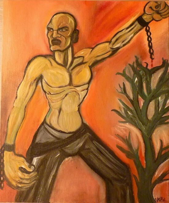 Peinture intitulée "Soulèvement / Insur…" par Cindy Millet, Œuvre d'art originale, Huile
