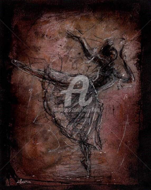 ballerine-dessin-d-ibara-encre-er-crayon-sur-papier-aquarelle-300gr.jpg 图画, 16.5x11.8 in