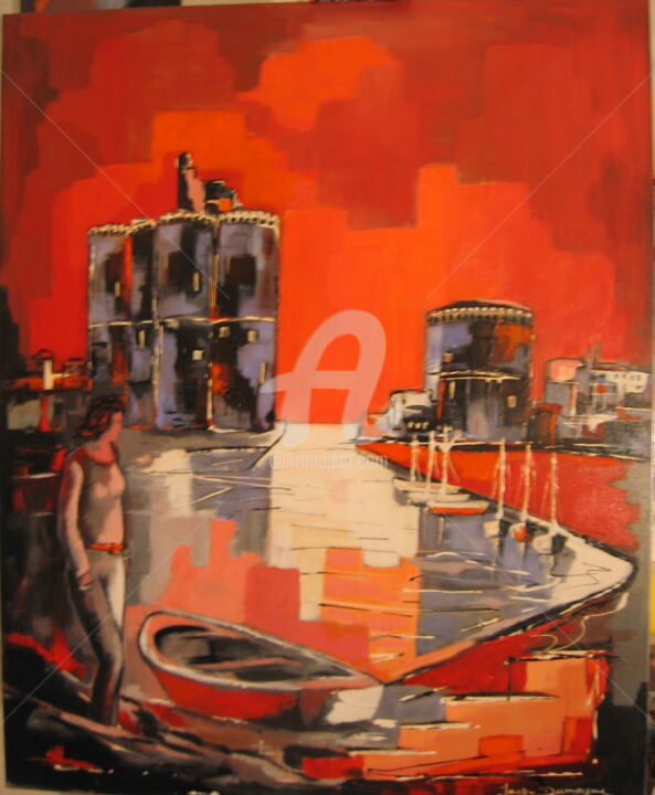 Peinture intitulée "Un coup d'oeil sur…" par Jacky Dumergue, Œuvre d'art originale, Huile
