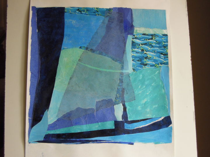 Collages intitulée "Collage-Pirogues" par Rev, Œuvre d'art originale