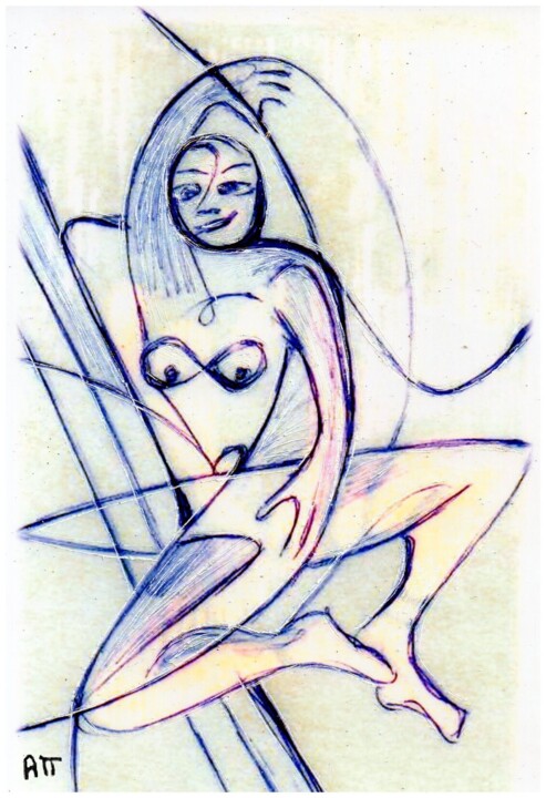 绘画,  5.9x4.3 in 