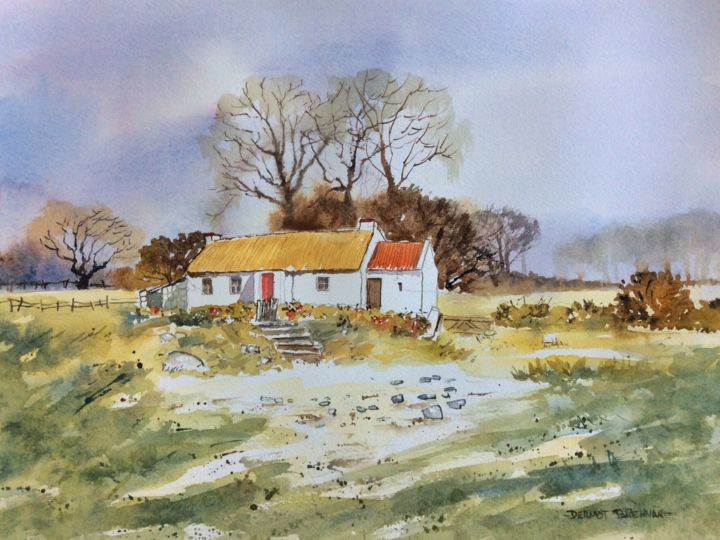 Malerei mit dem Titel "Wild Ireland" von Dermot Brennan Brennan, Original-Kunstwerk, Aquarell