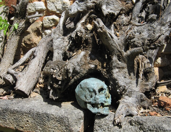 VANITE A PATINE BLEUE in situ 雕塑, 3.2x3.5 in