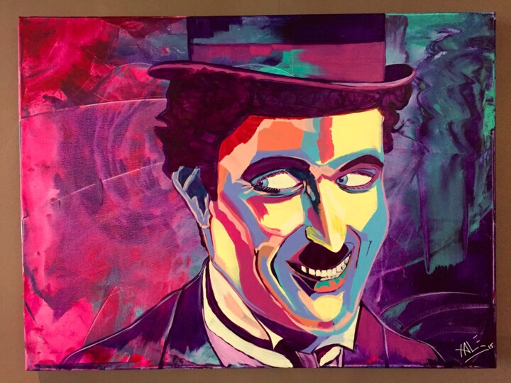 Charlie Chaplin 绘画, 23.6x31.5 in