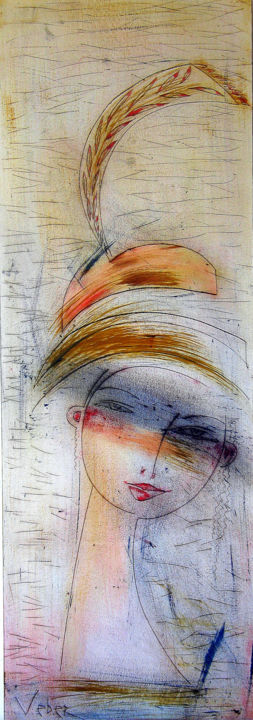 100-35-cm-oil-card-2006-3 绘画, 39.4x13.8 in