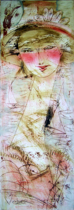 100-35-cm-oil-card-2006-7 绘画, 39.4x13.8 in