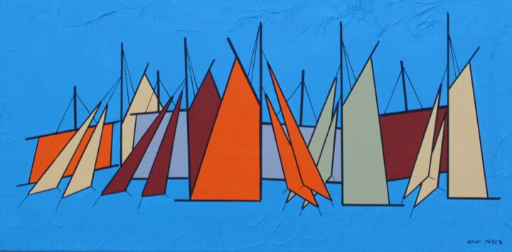 Peinture intitulée "Royal sails" par Nyls  Eliot, Œuvre d'art originale, Acrylique