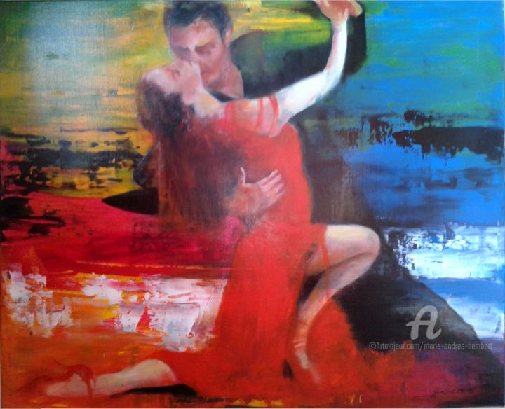 Peinture intitulée "San Telmo" par Marie Andrée Hembert, Œuvre d'art originale, Huile