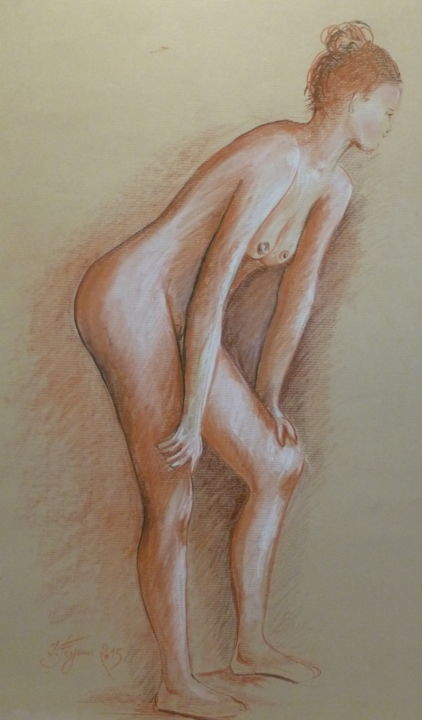 Dessin intitulée "Lorelei penchée" par Pierre Feyeux, Œuvre d'art originale, Autre