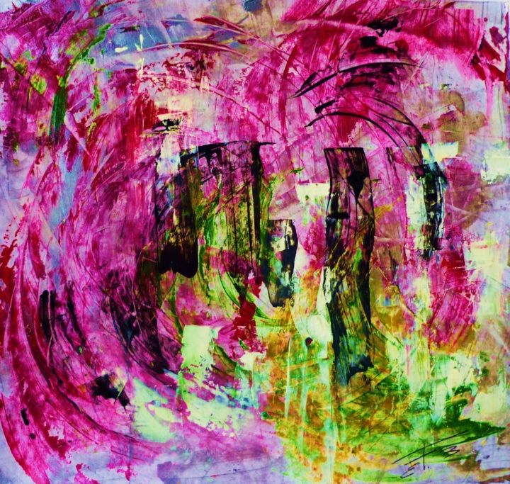 Peinture intitulée "L'EMPYREE - Collect…" par Francine Barbaray, Œuvre d'art originale, Acrylique