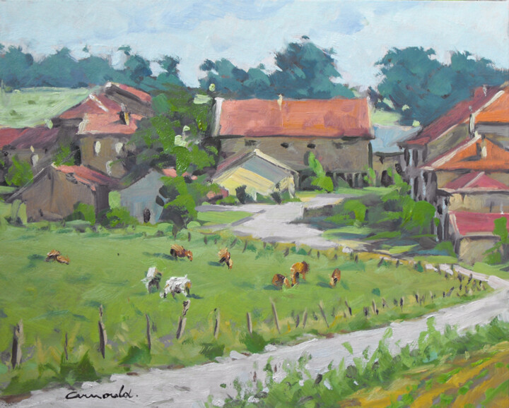 "Ferme de Mervaville…" başlıklı Tablo Christian Arnould tarafından, Orijinal sanat, Petrol
