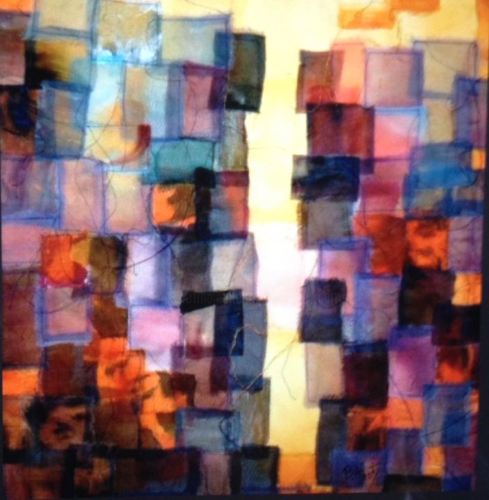 LE SONGE Textile Art, 21.3x19.7 in