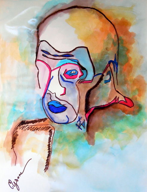 Drawing titled "Cassius Clay" by Mysane, Original Artwork, Ink