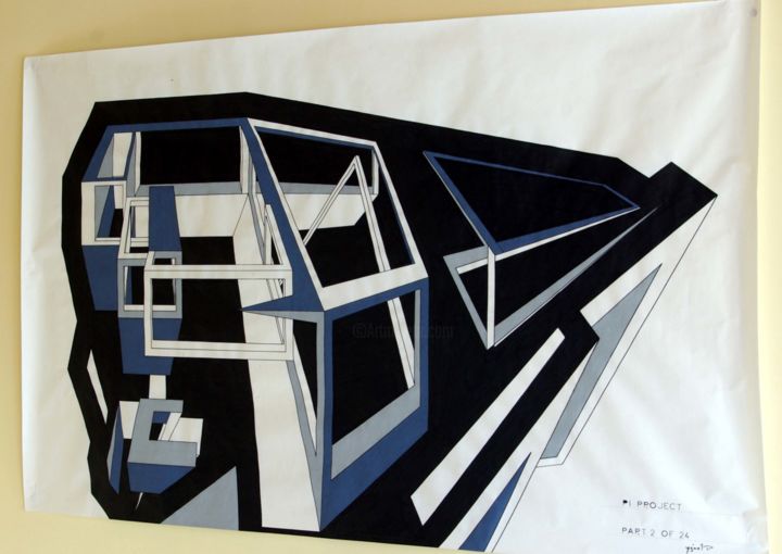Painting titled "The Pi Project : Pa…" by Clément Charoy, Original Artwork, Marker