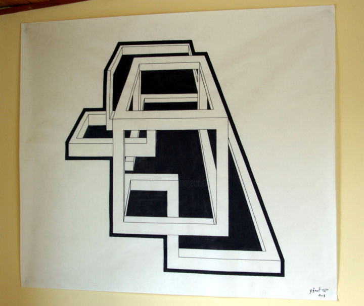 Painting titled "The Pi Project Part…" by Clément Charoy, Original Artwork, Marker