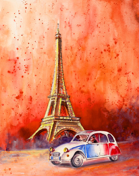 Paris Authentic 绘画, 16.5x12.6 in