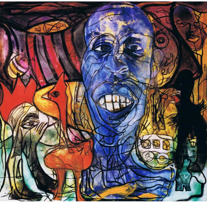 Schilderij getiteld "Sans Titre" door Cynthia Ruffin, Origineel Kunstwerk, Olie