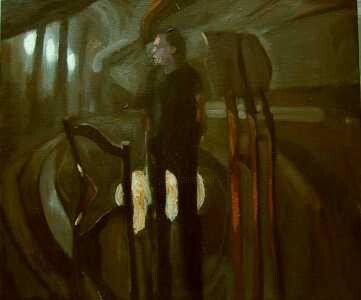 Painting titled "déformation" by Mathieu Weemaels, Original Artwork, Oil