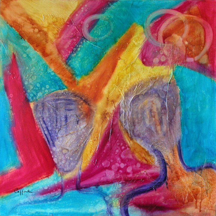 Les 2 Militants - The 2 Activists 绘画, 31.5x31.5 in