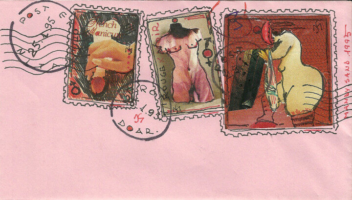 Envelop and stamps - 13 图画, 3.5x6.3 in