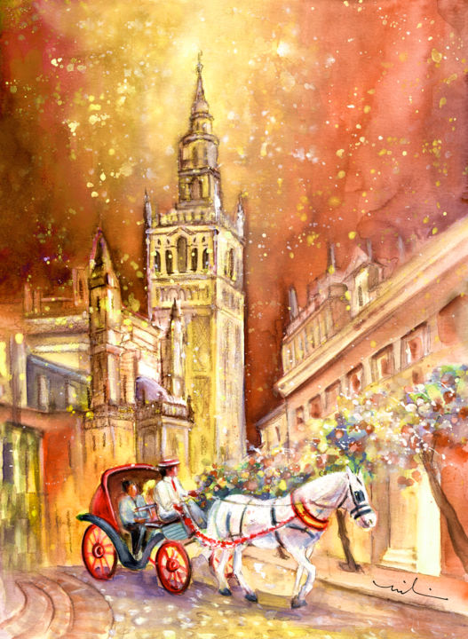 Sevilla Authentic 绘画, 16.1x11.8 in