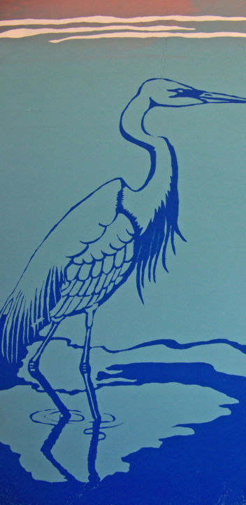 Great Blue Heron 印花与版画, 15x0.1 in