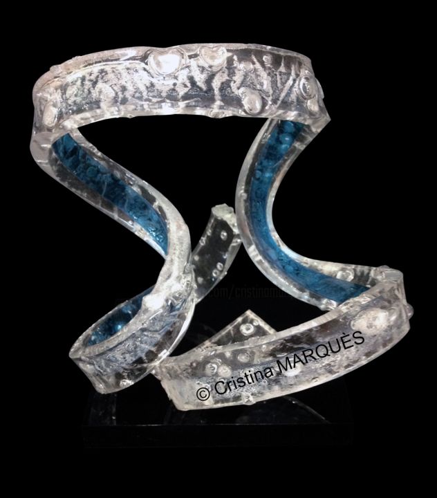 Blue Filament 雕塑, 8.3x7.1 in