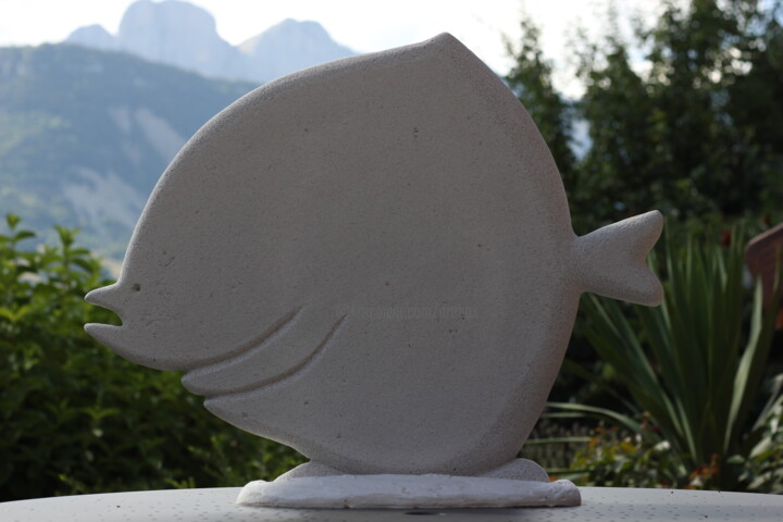 Scultura intitolato "Turbot" da Max Bernard, Opera d'arte originale, Calcestruzzo aerato