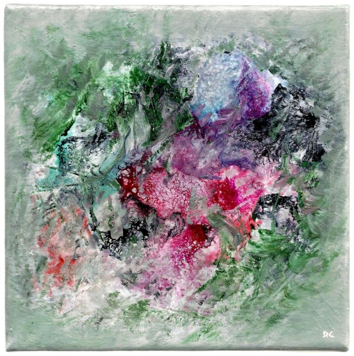 Painting titled "Bouquet Final (Fina…" by Davidian Gotis Abstraction Abstraite, Original Artwork, Oil