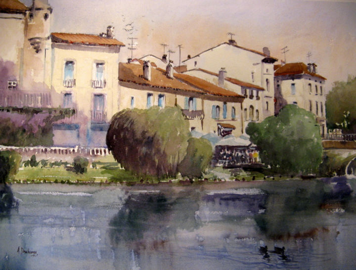 Pintura titulada "img-1325-001.jpg" por Alain Deschamps, Obra de arte original, Acuarela